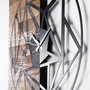 Wallity Reloj de pared decorativo de madera Nogal y Negro